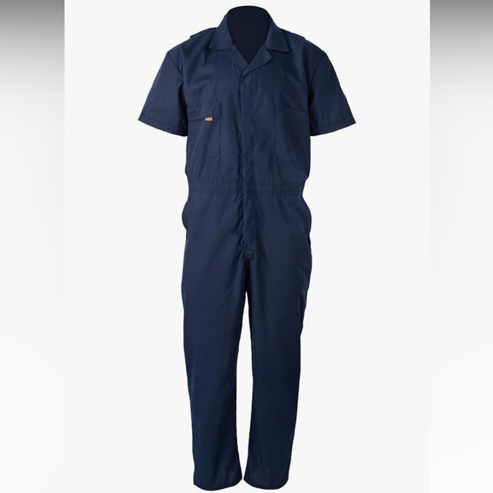 Women’s Short-Sleeve Navy Utility Jumpsuit